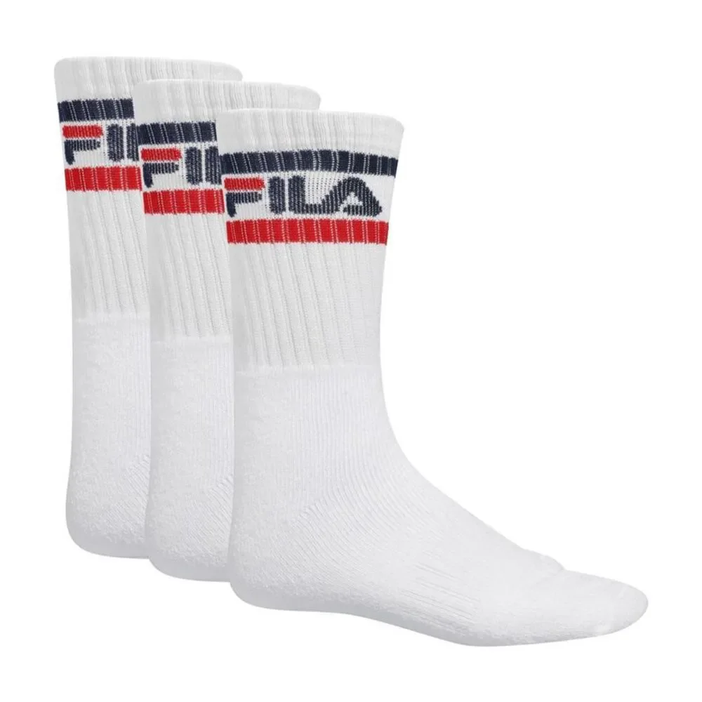 Fila Mens Game 1 Crew Socks (Pack of 3) / White